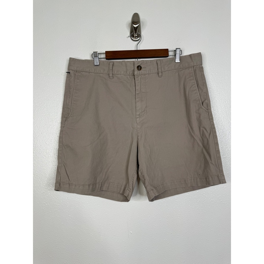 Free Fly Mens Anchor Chino Shorts Tan Khaki Stretch Cotton FF026 Size 40